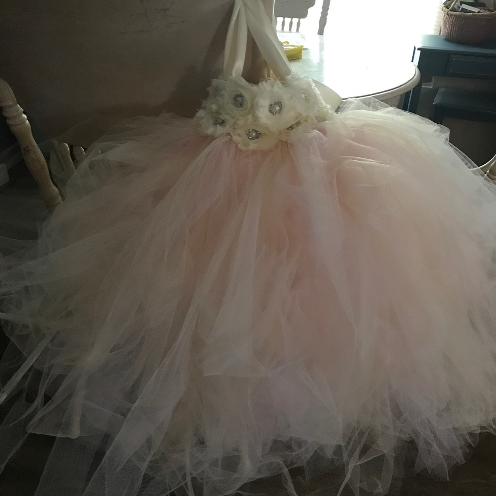 Flower Girl Dress size 2T. Worn for 2 hours:)