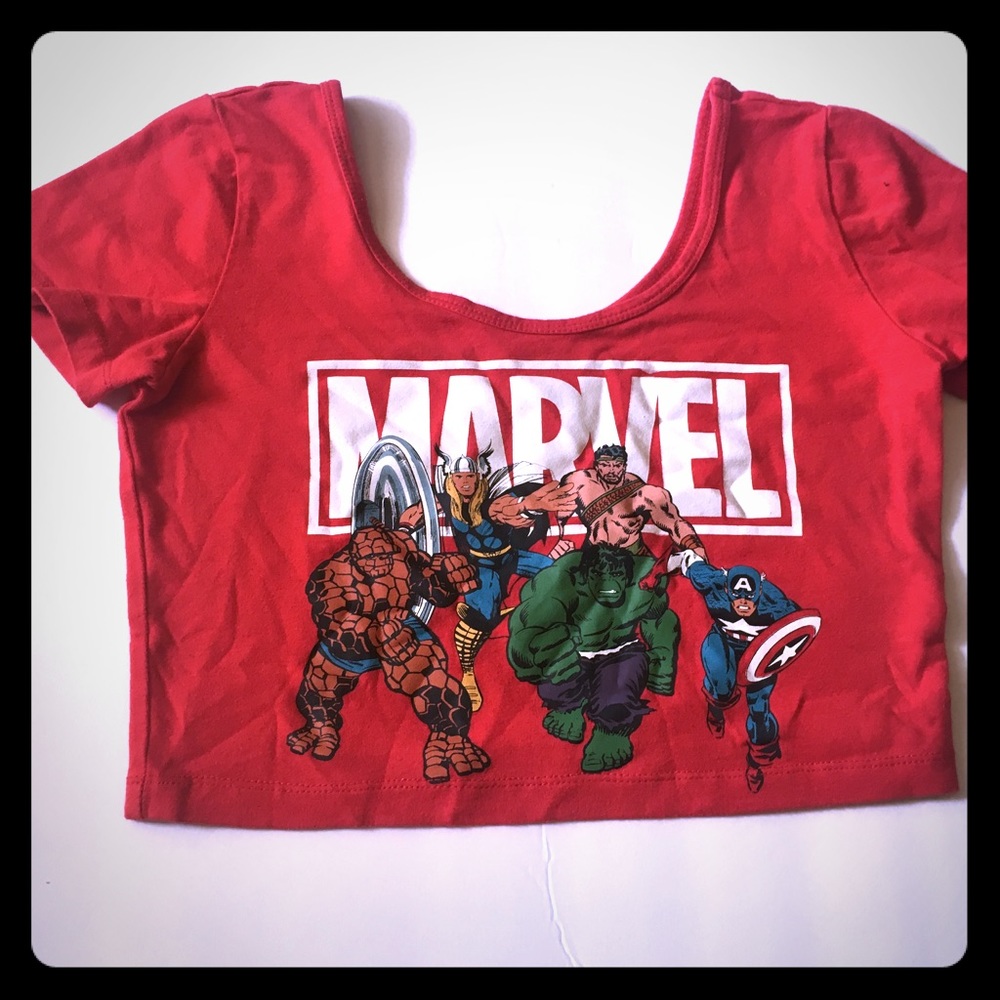 Forever21 marvel characters crop top