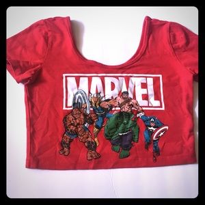 Forever21 marvel characters crop top