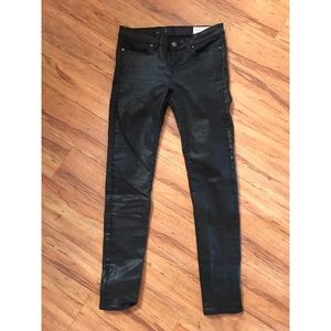 All saints coated cropped denim size 26