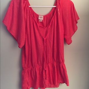 Bright Pink Casual Top
