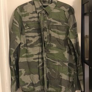 J. Crew Camo Camp Button-down