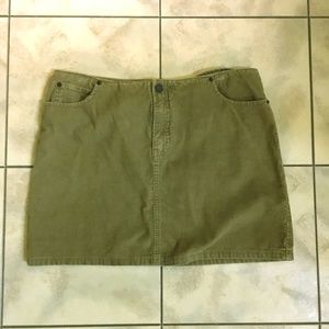 American Eagle Khaki Corduroy Mini Skirt Size 8