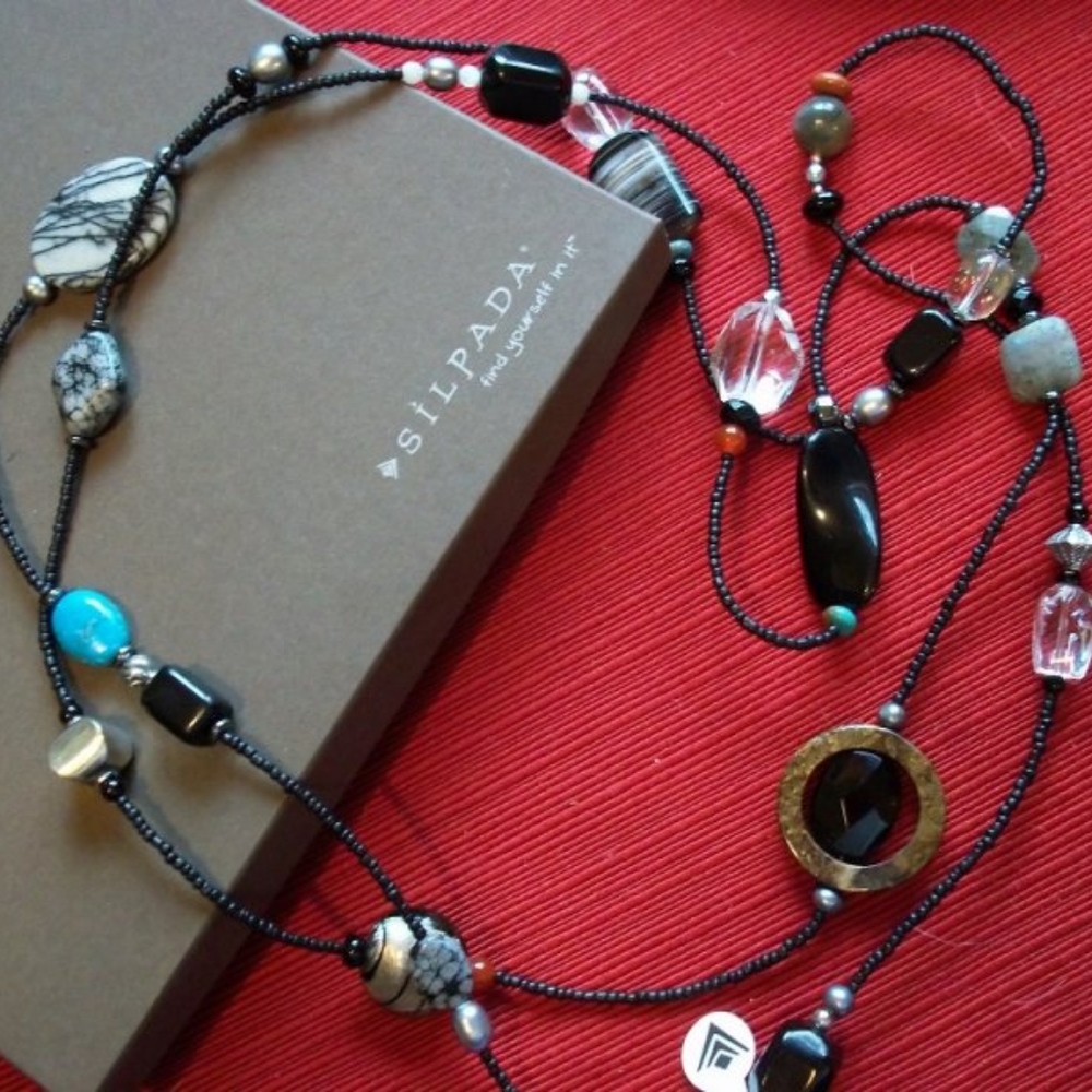 Silpada Multi-Stone Boho Necklace