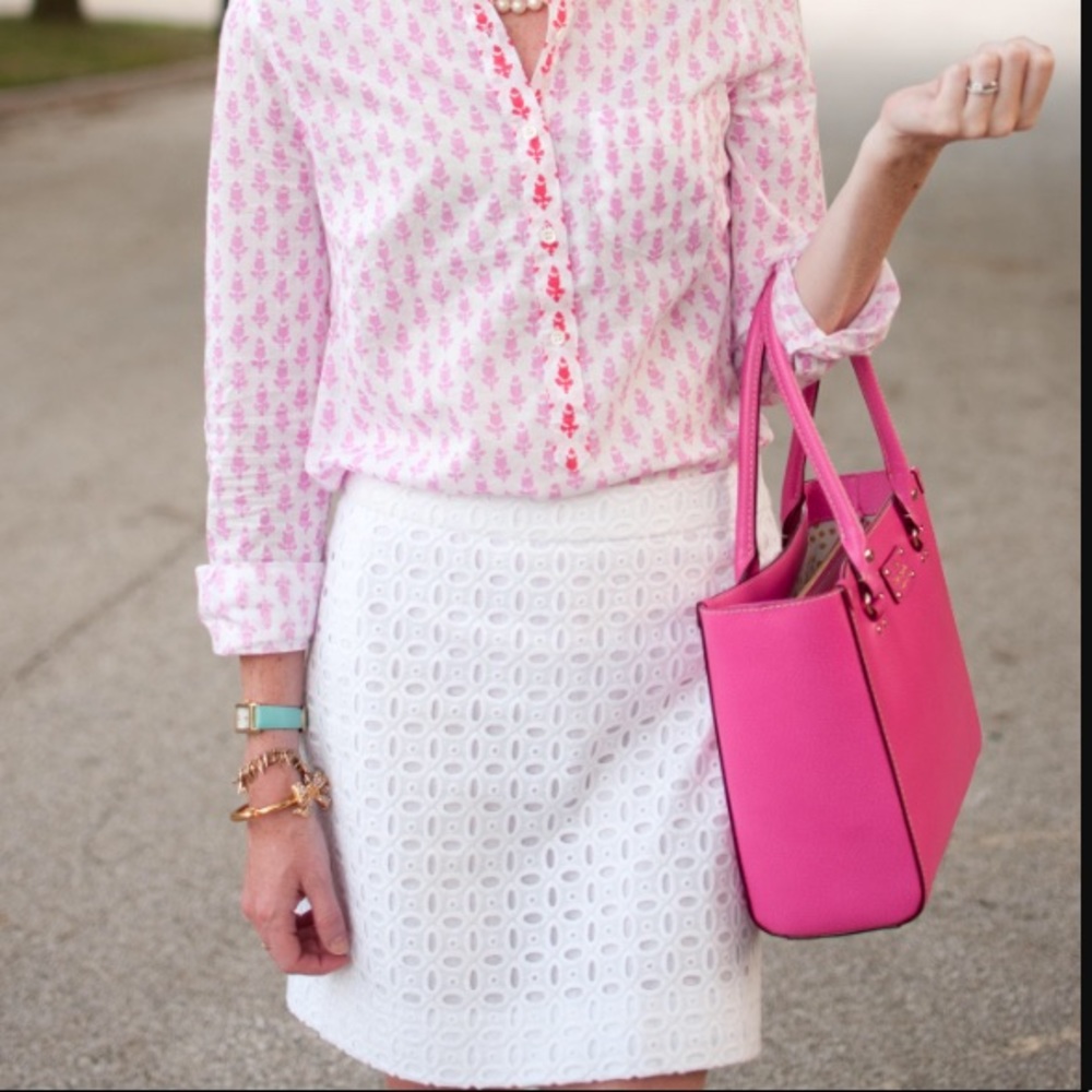 Vineyard Vines White Eyelet Skirt - Size 12