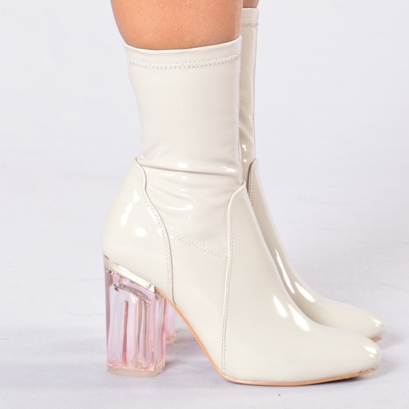 Fashion Nova Shoes - Grey/silver ankle boots