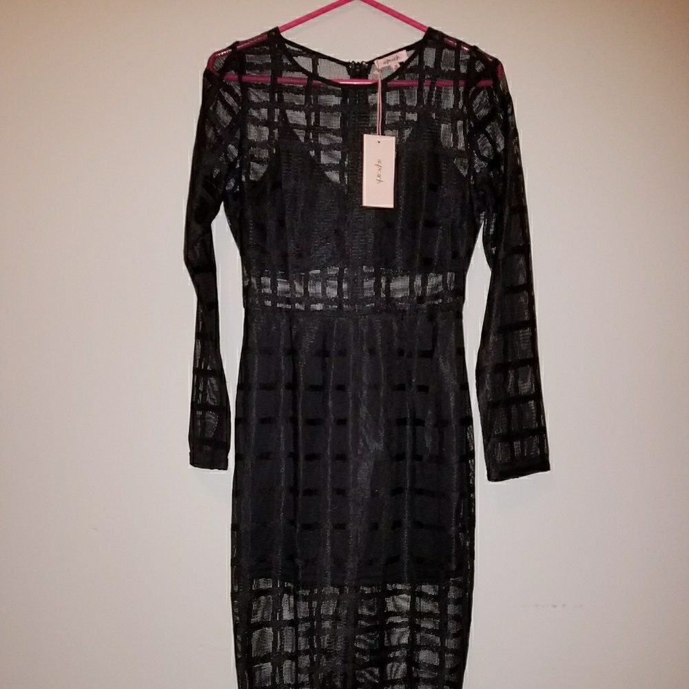 BLACK CAGE DRESS