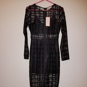 BLACK CAGE DRESS