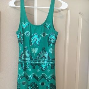 Turquoise bodycon dress