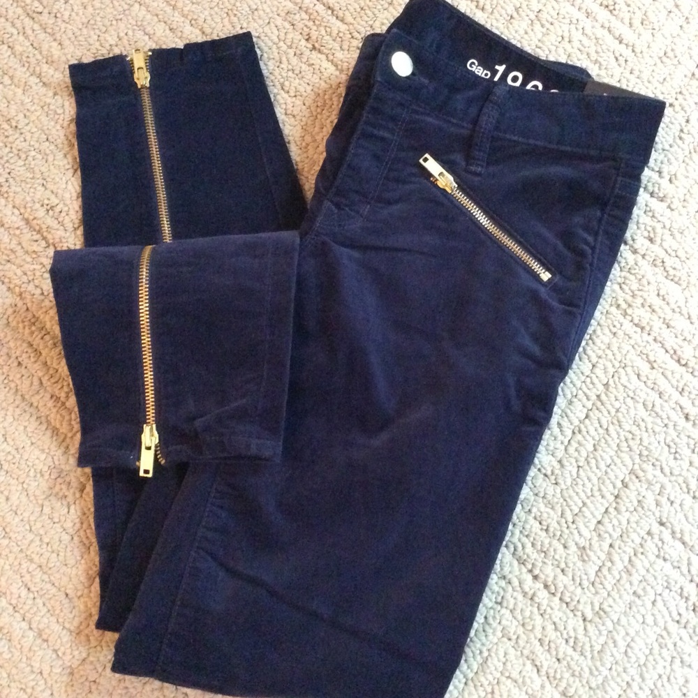 Gap Always Skinny Navy Velvet Pants