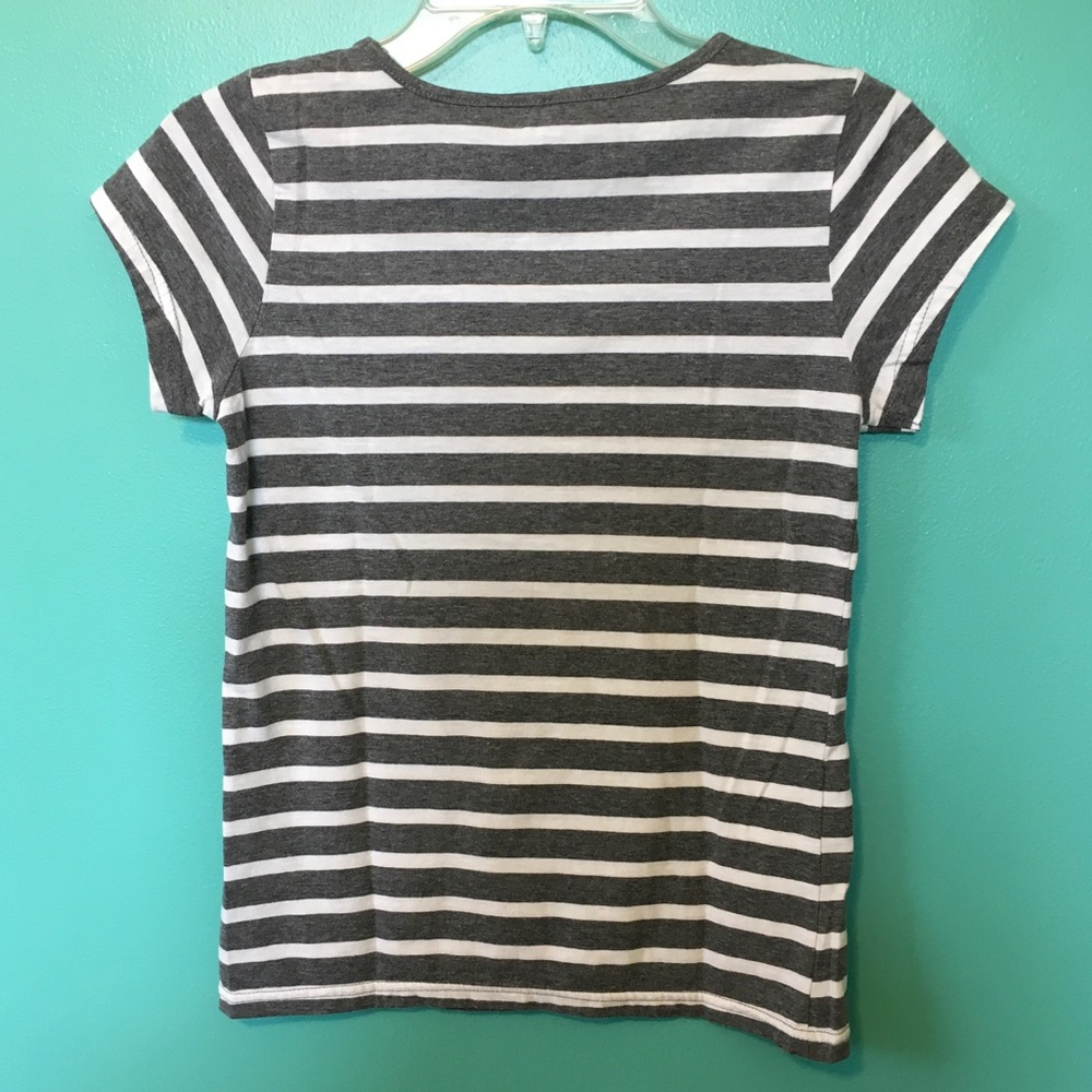 Striped Top With Sparkled Neckline - Picture 2 of 3