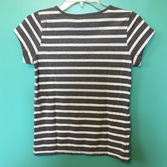 Striped Top With Sparkled Neckline - Picture 2 of 3