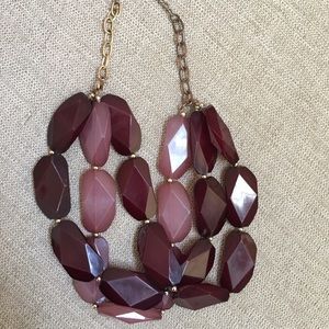 Chunky purple beaded necklace