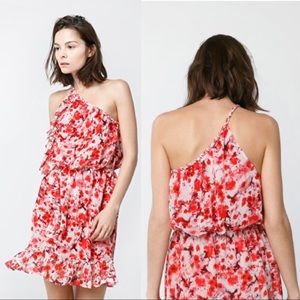 Mango Flirty Floral Asymmetrical Dress 💕Intricate