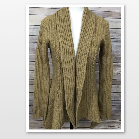 Anthropologie Sweaters - Anthropologie Canary Yellow Open Cardigan Size S