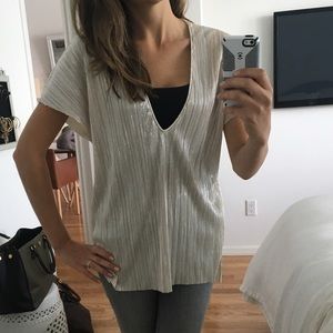 Zara Shimmer Metallic-Esque Top