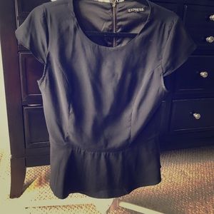 Express black peplum shirt