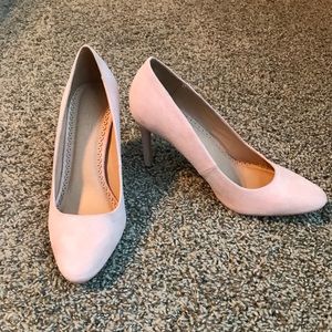 Blush Suede Heels