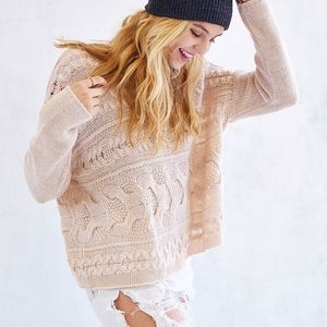 UO Kimchi Blue Cable Stripe Crop Sweater XS. NWT.