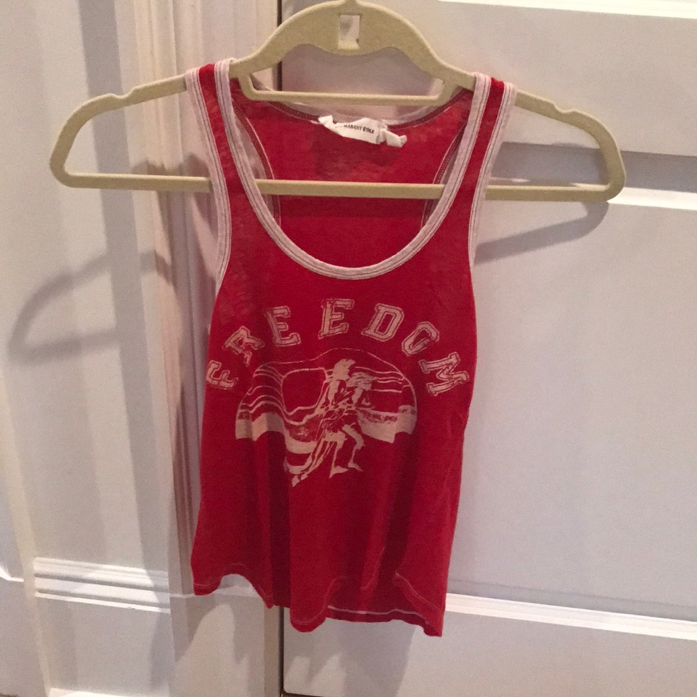 Isabel Marant red freedom tank, rare**