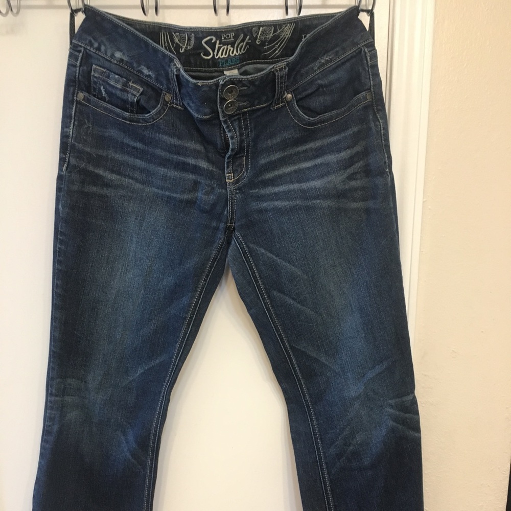 Low rise flare jeans