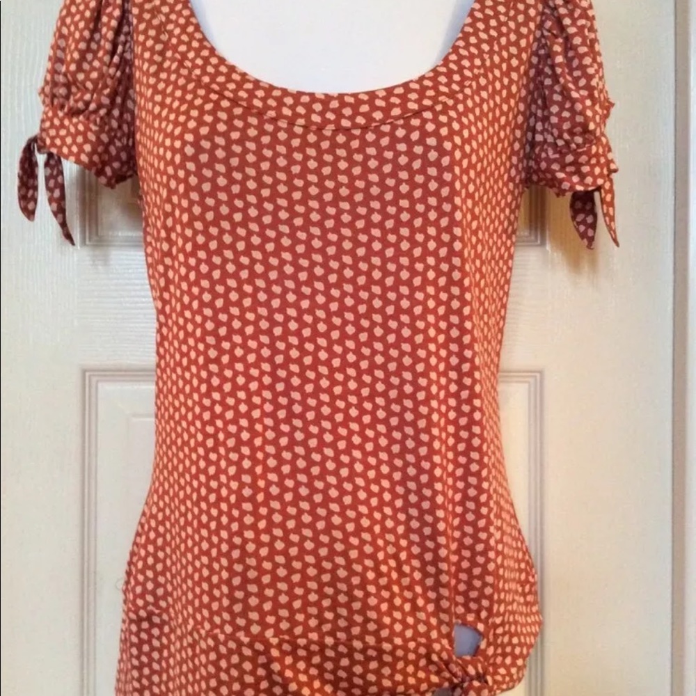 Diane Von Furstenberg Cap Sleeve Top with Bow's
