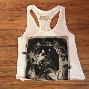 All saints cropped racer back tank size 2