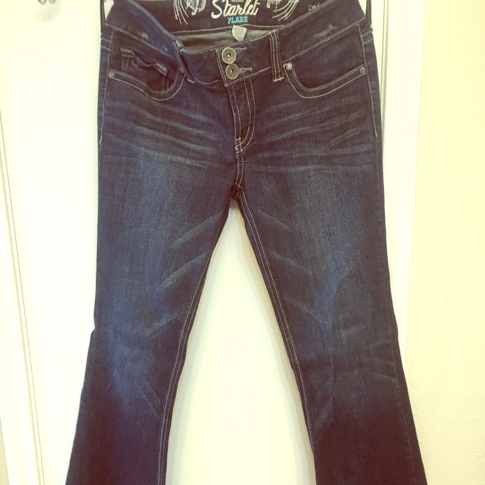 Low rise flare jeans