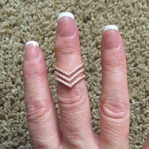 Rose gold midi ring