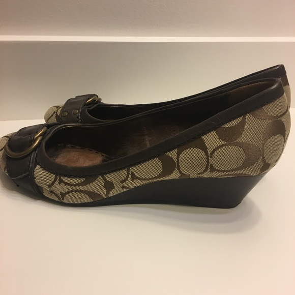 Brown Coach Wedges - Picture 3 of 4