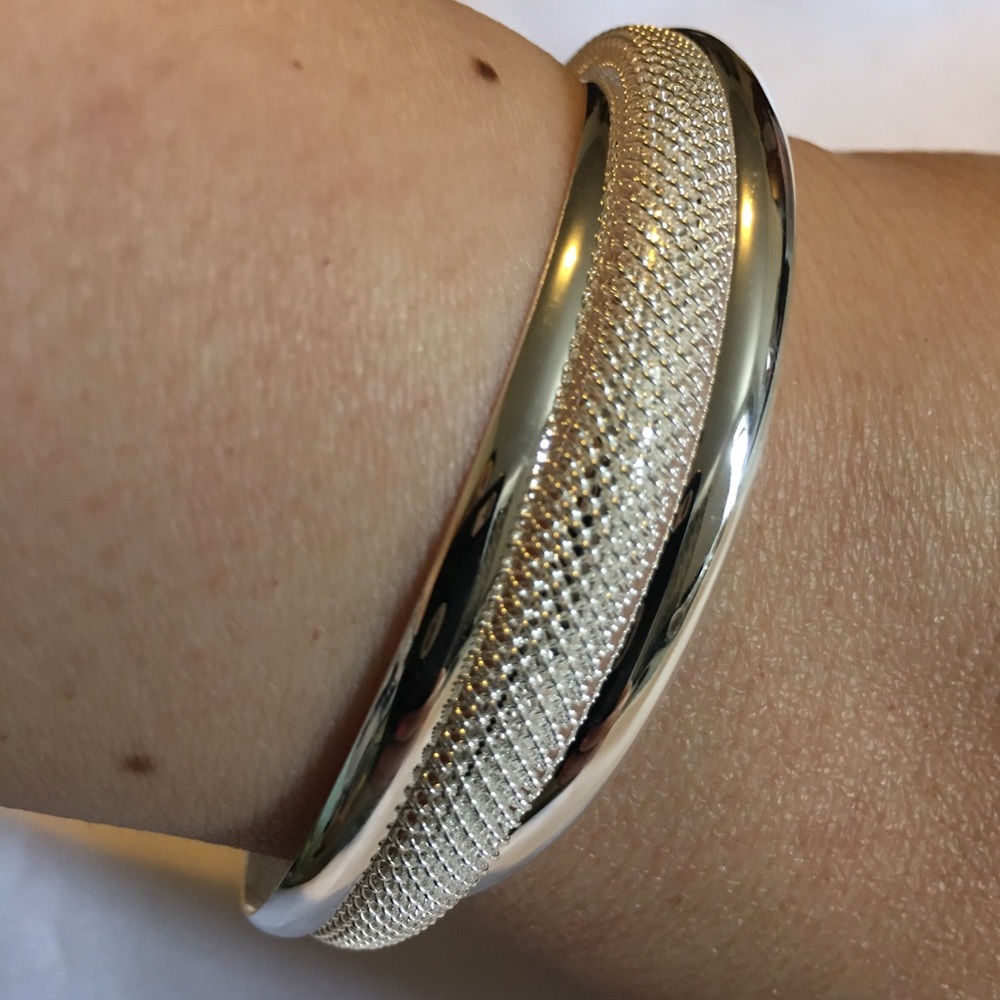 💥💥💥Fashion Bangle Bracelet Silver Plated