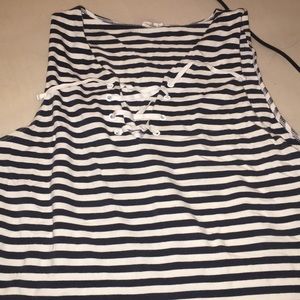 garage striped crop top