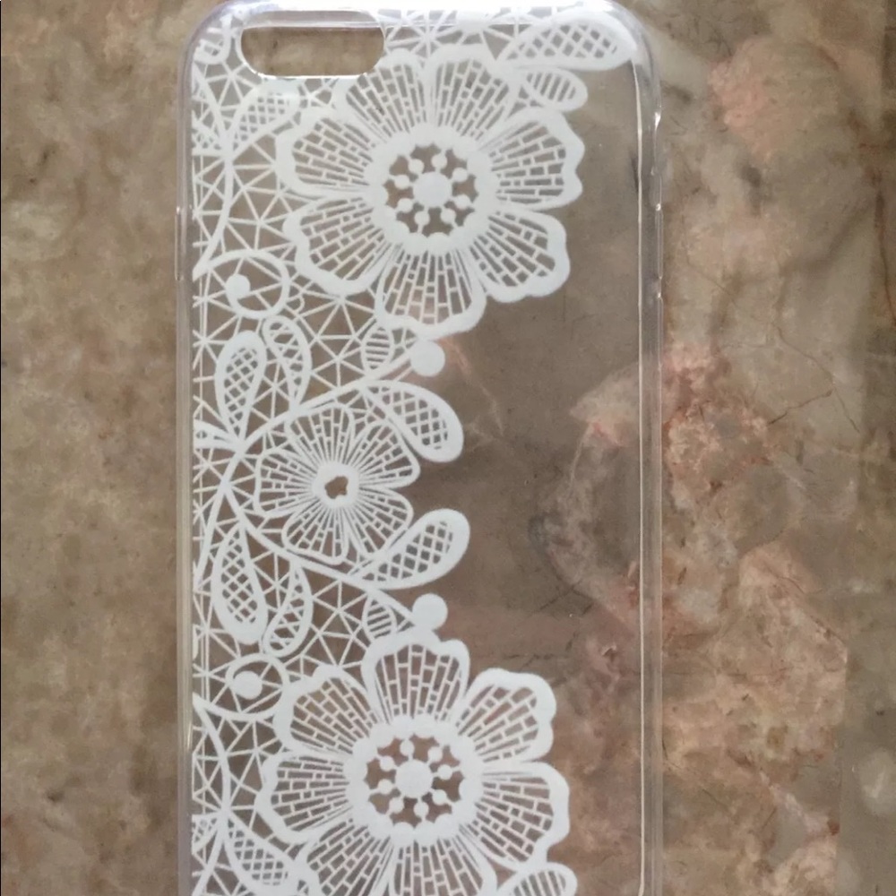Clear With White Lace IPhone 6 Flexible Case