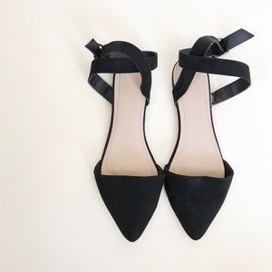 ASOS Pointy Black pointy Strap flats