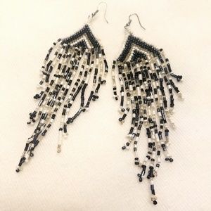 Beaded tassel earrings