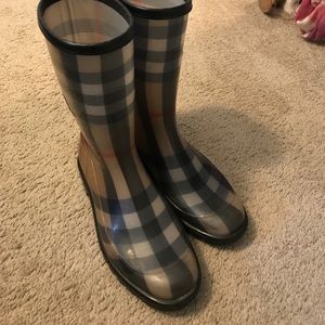 Burberry rain boots