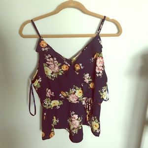 Floral navy blue top. Never worn.