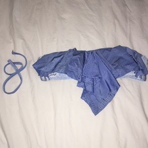 Xhilaration blue bandeau baiting suit top