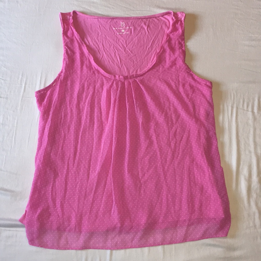 3/$15 Pink Polka Dot Tank