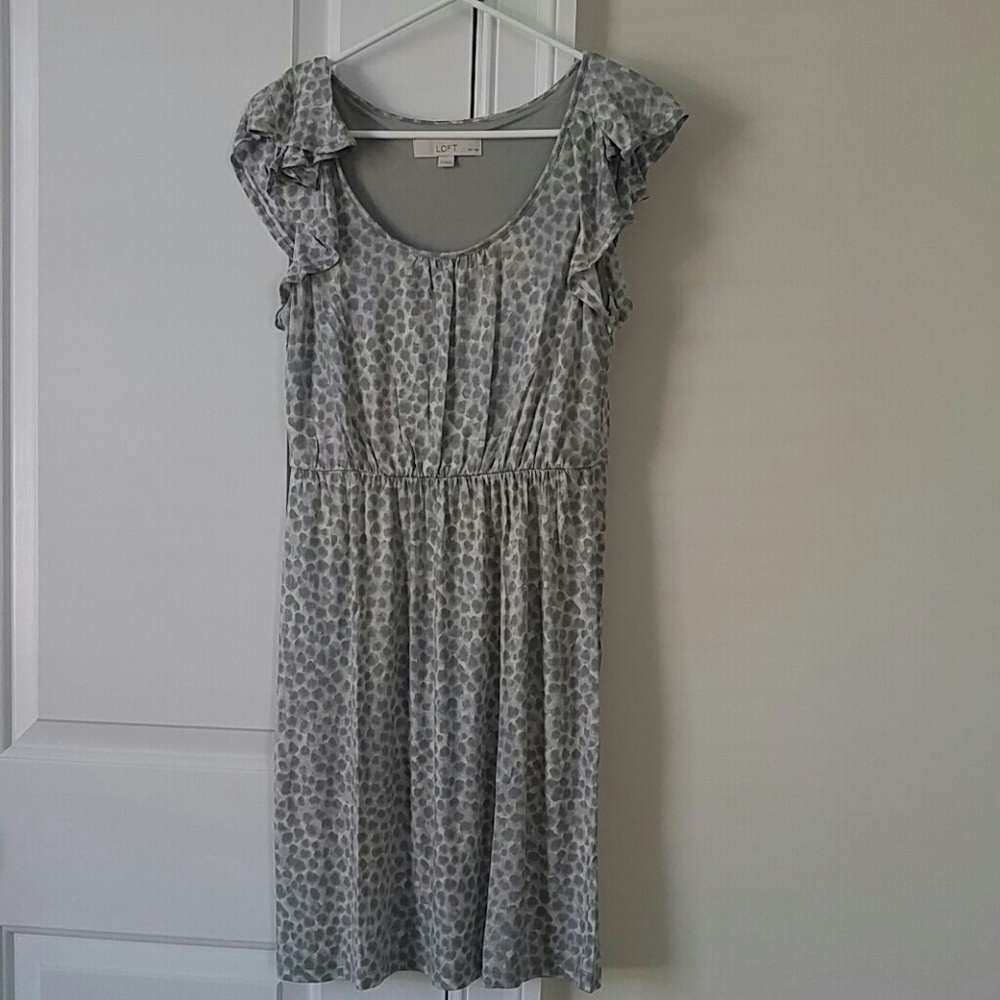 LOFT Petite Flutter Sleeve Dress