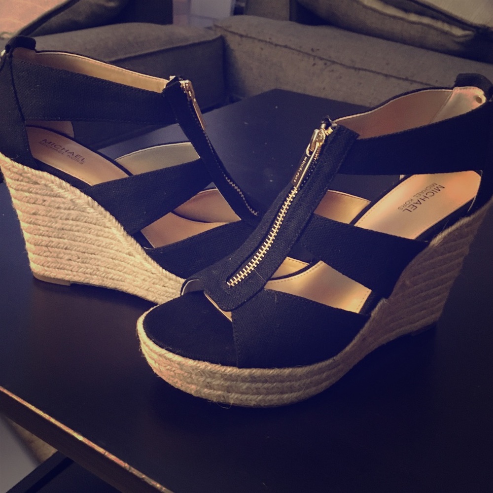 Michael Kors Damita Canvas Wedge