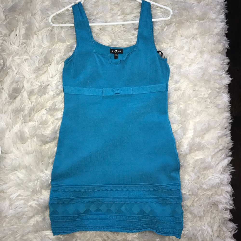 Turquoise Bebe Party Dress Size L