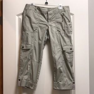 Apt. 9 khaki cargo capris size 10.