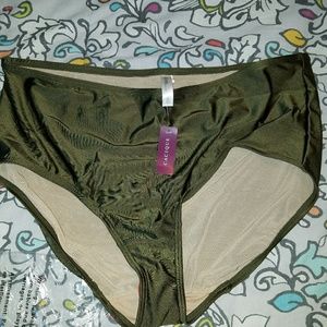Cacique tankini bottoms olive green