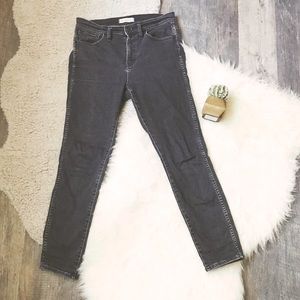 Madewell gray 10" High Riser Skinny Skinny Jeans