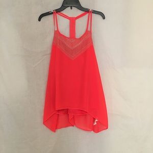 Orange & Silver Racer-back Top