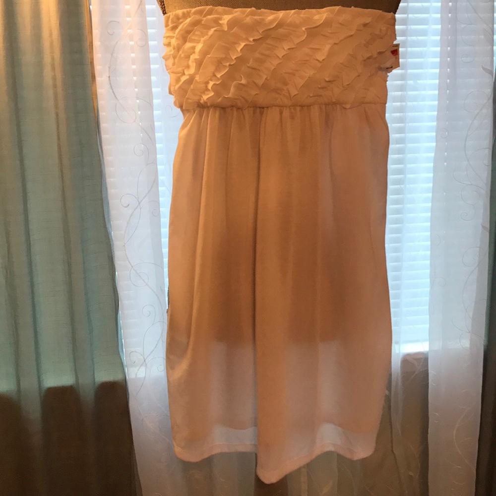 Ocean pacific Sz M swim cover dres ruffle seethru