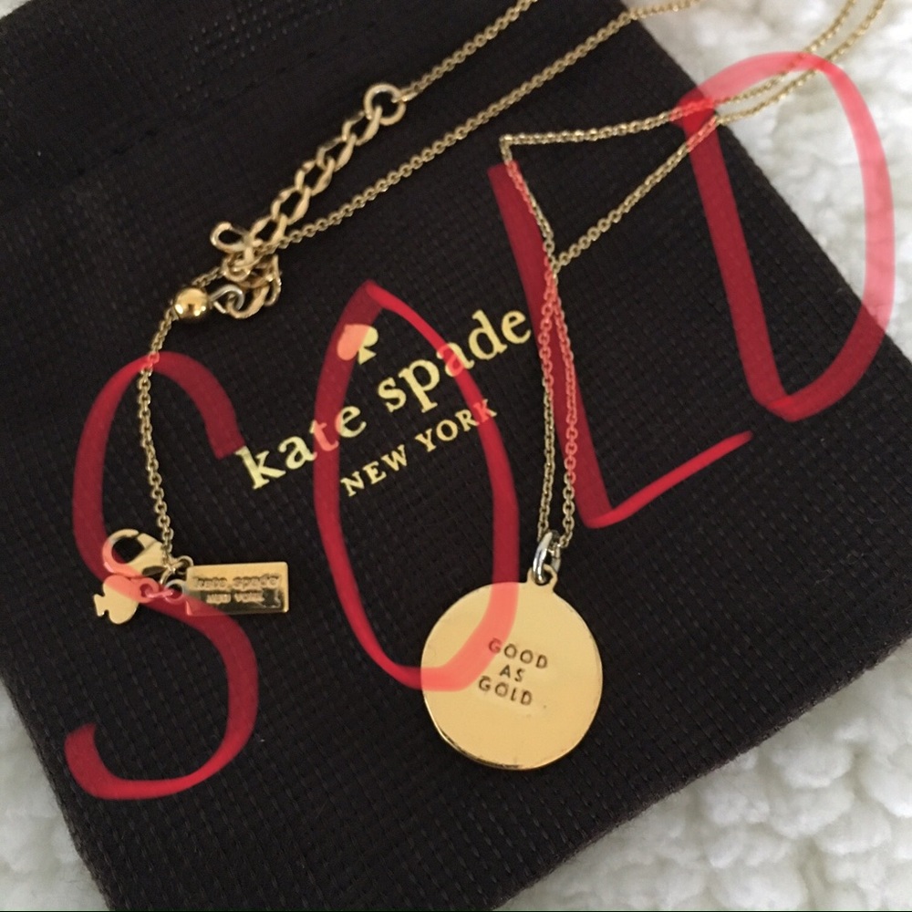❌SOLD❌ kate spade 'GOOD AS GOLD' Necklace - Picture 1 of 8