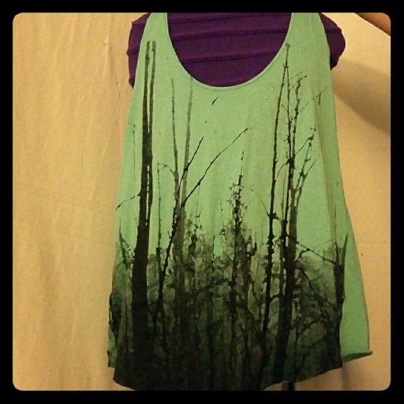 Light Blue First Print Racer back Tank top - Picture 1 of 3