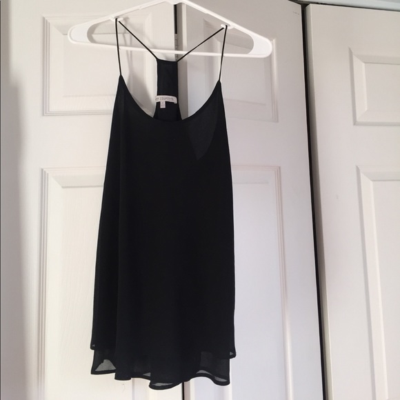 Black flowy racer back top - Picture 1 of 1